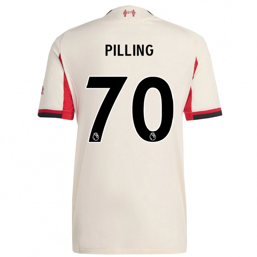 Danxen Män Tommy Pilling #70 Vit Svart Bortatröja Matchtröjor 2025/26 Tröjor T-Tröja