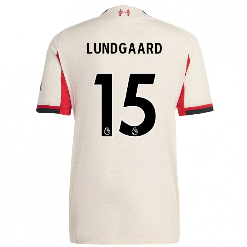 Danxen Män Sofie Lundgaard #15 Vit Svart Bortatröja Matchtröjor 2025/26 Tröjor T-Tröja