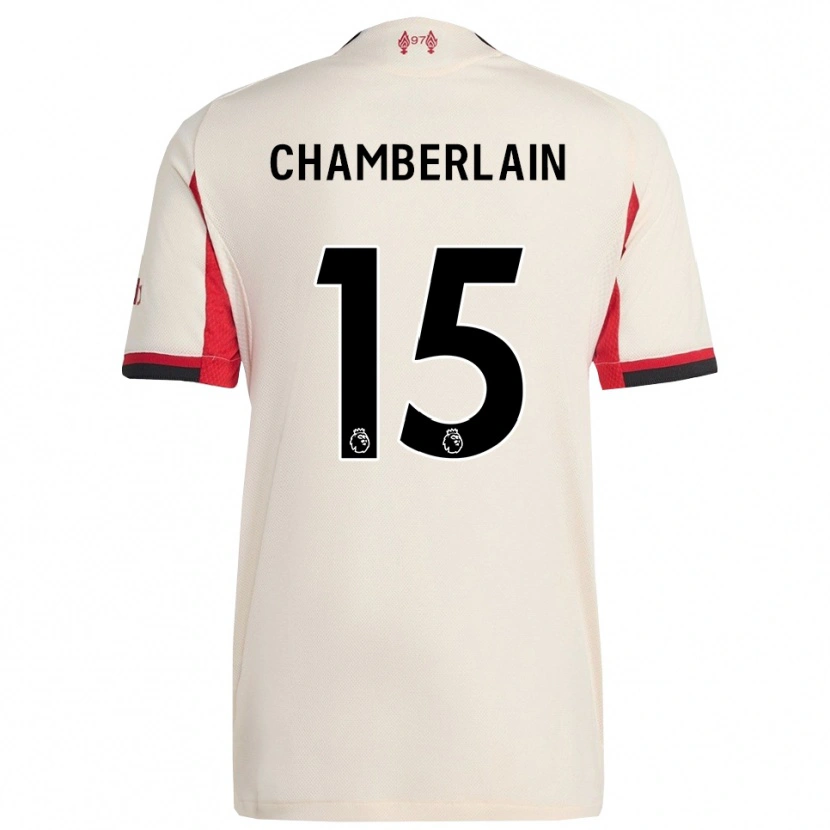 Danxen Män Alex Oxlade Chamberlain #15 Vit Svart Bortatröja Matchtröjor 2025/26 Tröjor T-Tröja