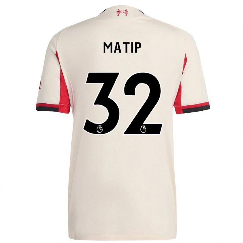 Danxen Män Joel Matip #32 Vit Svart Bortatröja Matchtröjor 2025/26 Tröjor T-Tröja
