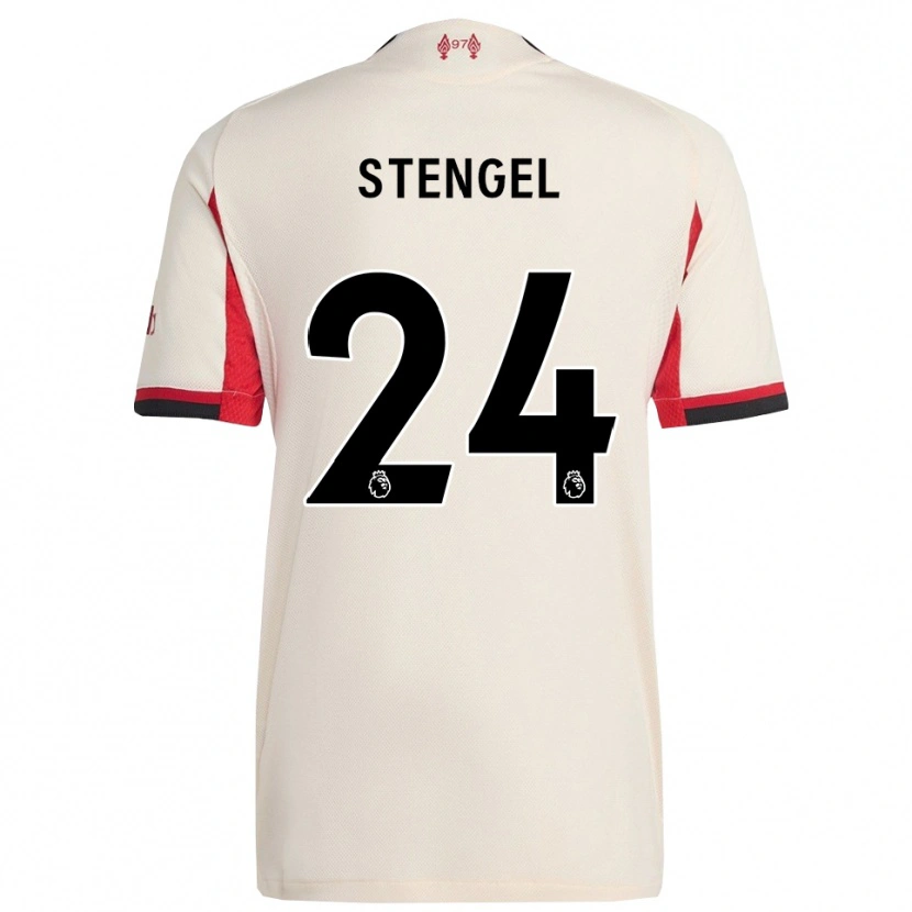 Danxen Män Katie Stengel #24 Vit Svart Bortatröja Matchtröjor 2025/26 Tröjor T-Tröja
