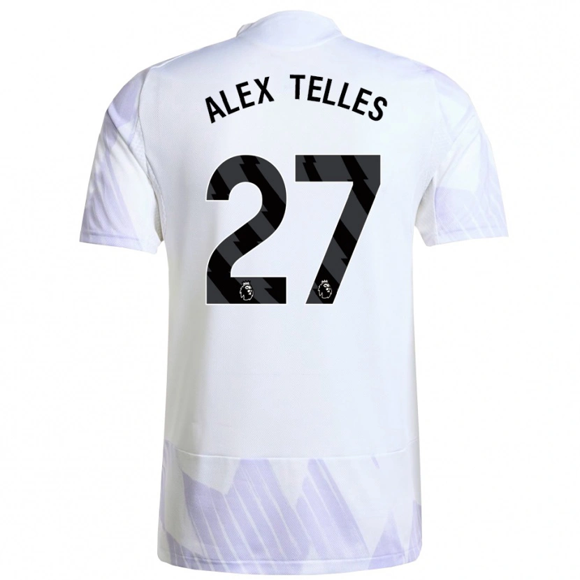 Danxen Män Alex Nicolao Telles #27 Vit Lila Lila Bortatröja Matchtröjor 2025/26 Tröjor T-Tröja