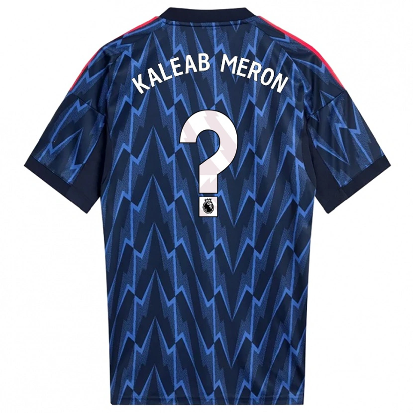 Danxen Män Kaleab Meron #0 Marinblå Röd Bortatröja Matchtröjor 2025/26 Tröjor T-Tröja