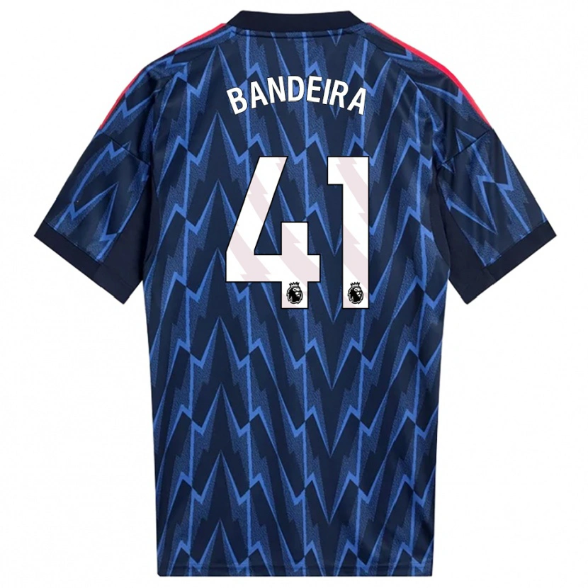 Danxen Män Mauro Bandeira #41 Marinblå Röd Bortatröja Matchtröjor 2025/26 Tröjor T-Tröja