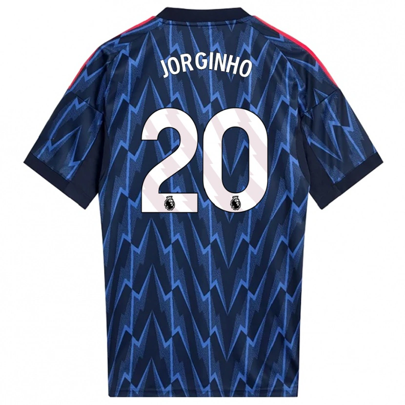 Danxen Män Jorginho #20 Marinblå Röd Bortatröja Matchtröjor 2025/26 Tröjor T-Tröja