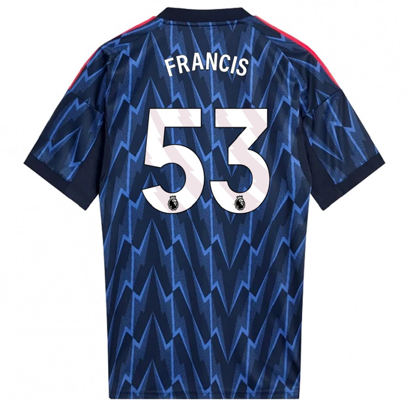 Danxen Män Jack Henry Francis #53 Marinblå Röd Bortatröja Matchtröjor 2025/26 Tröjor T-Tröja