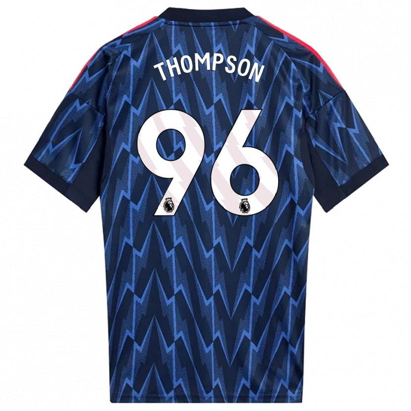 Danxen Män Kyran Thompson #96 Marinblå Röd Bortatröja Matchtröjor 2025/26 Tröjor T-Tröja