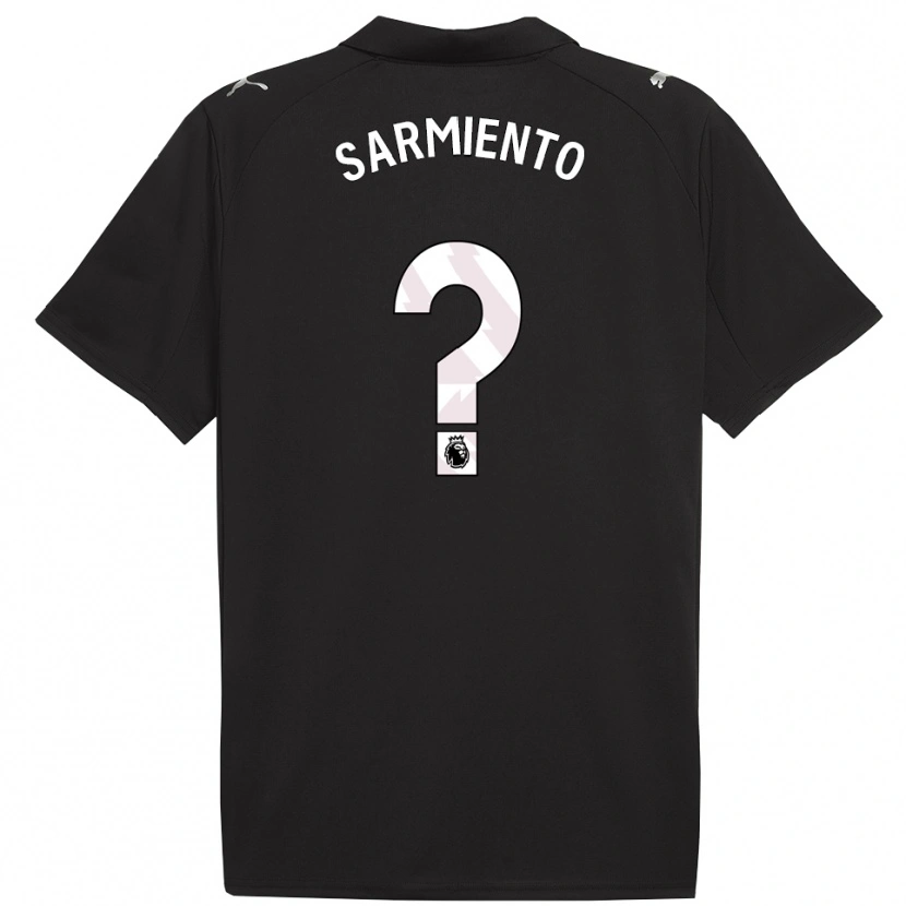 Danxen Män Darío Sarmiento #0 Svart Vit Bortatröja Matchtröjor 2025/26 Tröjor T-Tröja