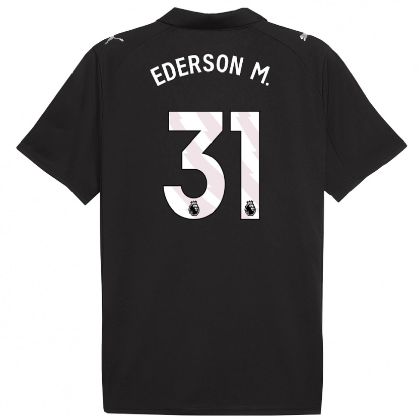 Danxen Män Ederson #31 Svart Vit Bortatröja Matchtröjor 2025/26 Tröjor T-Tröja