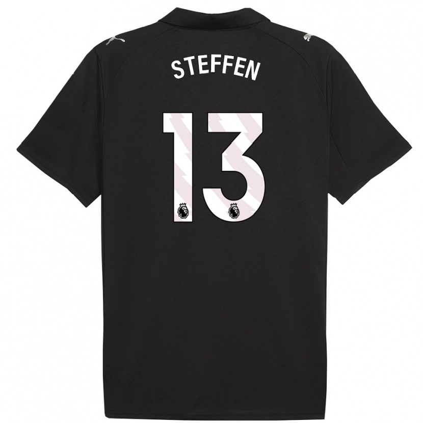 Danxen Män Zack Steffen #13 Svart Vit Bortatröja Matchtröjor 2025/26 Tröjor T-Tröja