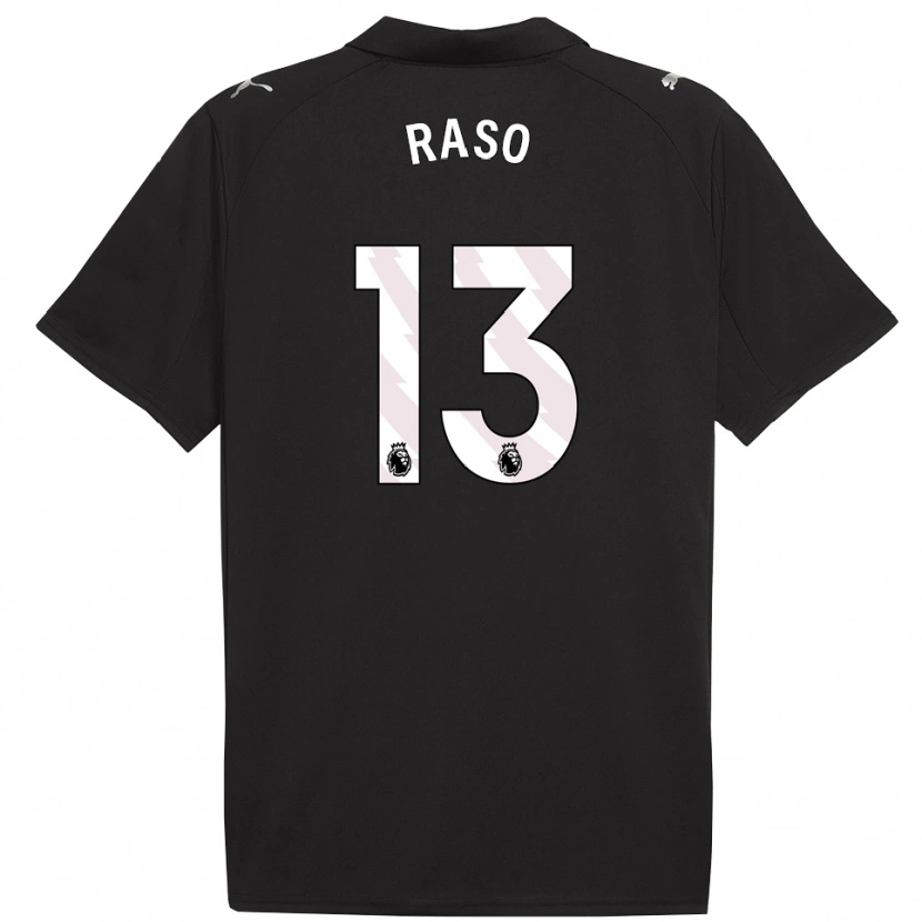Danxen Män Hayley Raso #13 Svart Vit Bortatröja Matchtröjor 2025/26 Tröjor T-Tröja