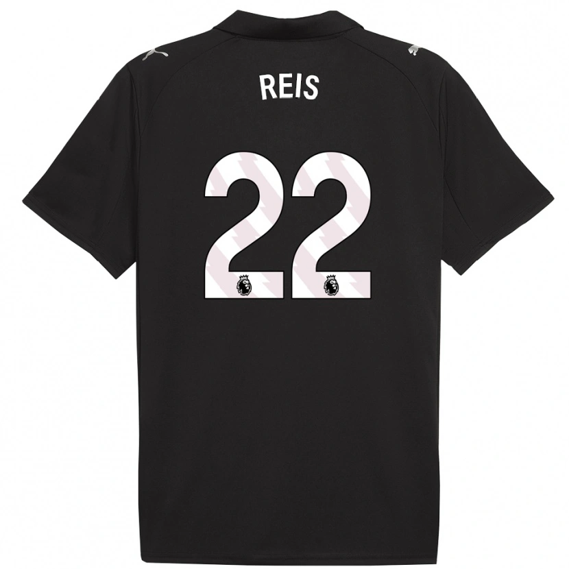 Danxen Män Vitor Reis #22 Svart Vit Bortatröja Matchtröjor 2025/26 Tröjor T-Tröja