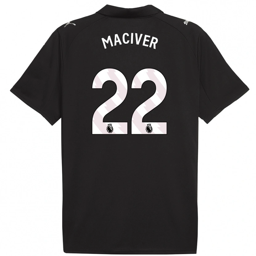 Danxen Män Sandy Maciver #22 Svart Vit Bortatröja Matchtröjor 2025/26 Tröjor T-Tröja