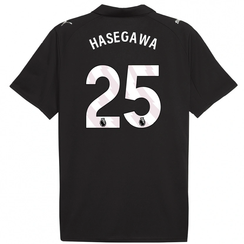 Danxen Män Yui Hasegawa #25 Svart Vit Bortatröja Matchtröjor 2025/26 Tröjor T-Tröja