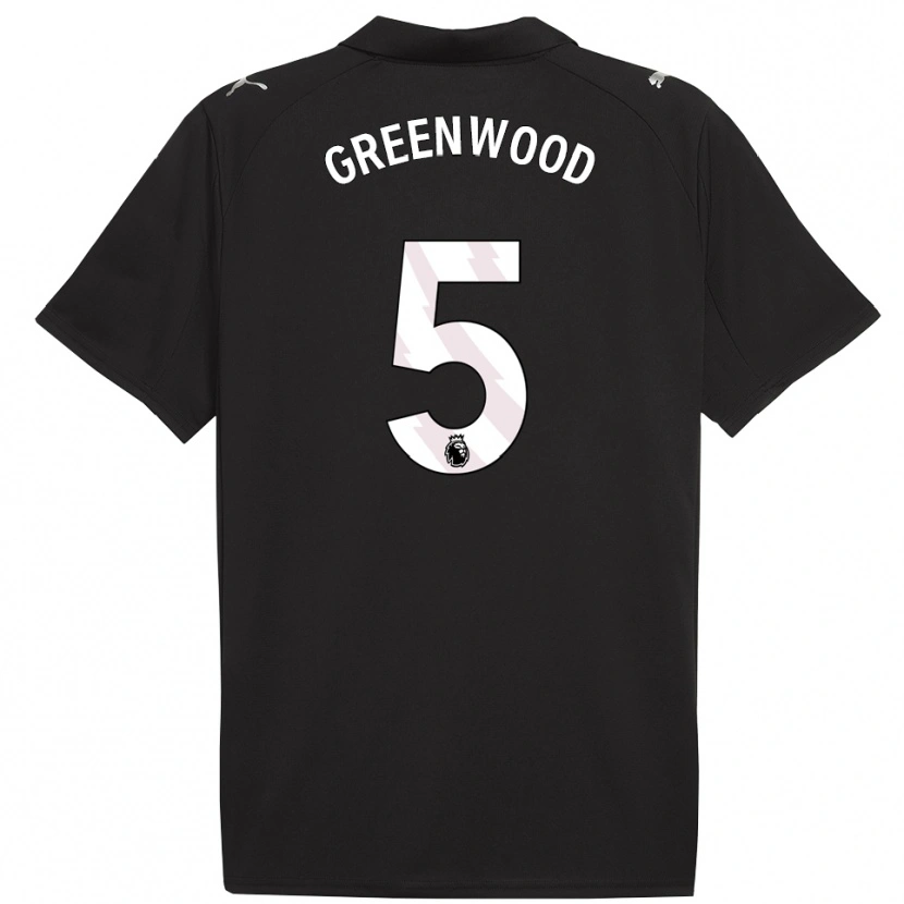 Danxen Män Alex Greenwood #5 Svart Vit Bortatröja Matchtröjor 2025/26 Tröjor T-Tröja