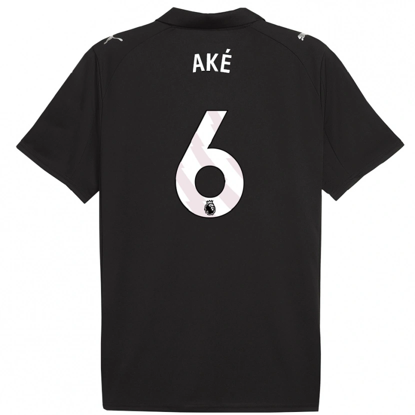 Danxen Män Nathan Aké #6 Svart Vit Bortatröja Matchtröjor 2025/26 Tröjor T-Tröja