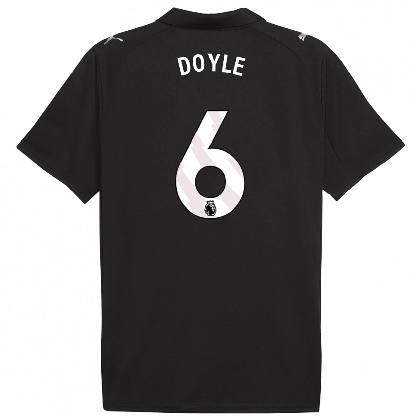 Danxen Män Callum Doyle #6 Svart Vit Bortatröja Matchtröjor 2025/26 Tröjor T-Tröja