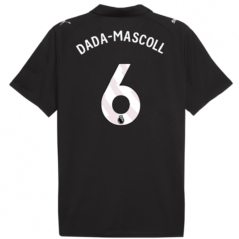 Danxen Män Isaiah Dada-Mascoll #6 Svart Vit Bortatröja Matchtröjor 2025/26 Tröjor T-Tröja