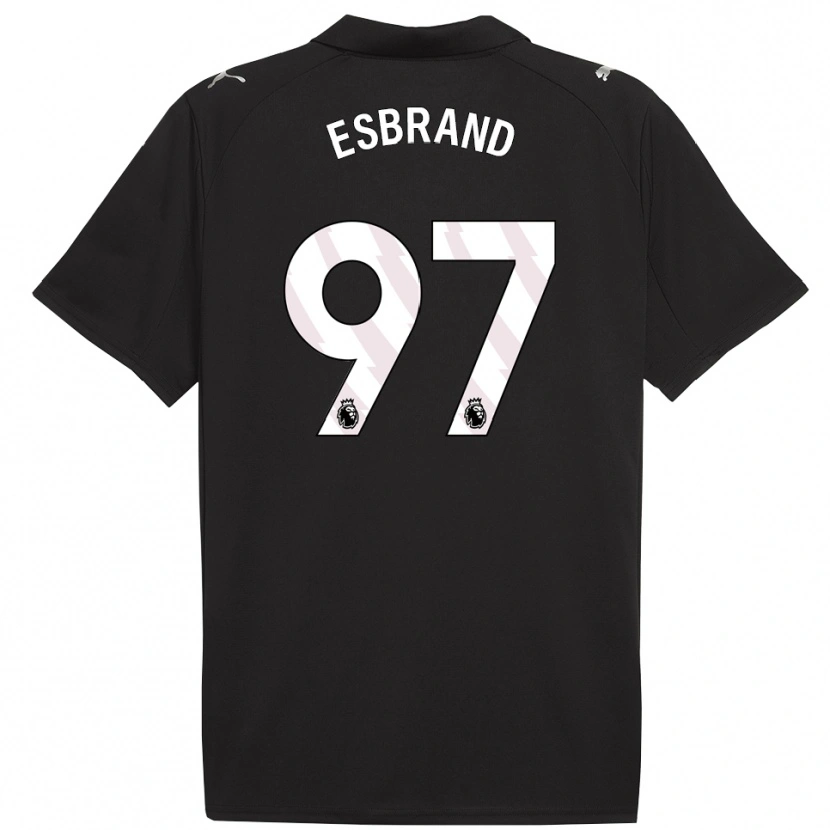 Danxen Män Josh Wilson-Esbrand #97 Svart Vit Bortatröja Matchtröjor 2025/26 Tröjor T-Tröja