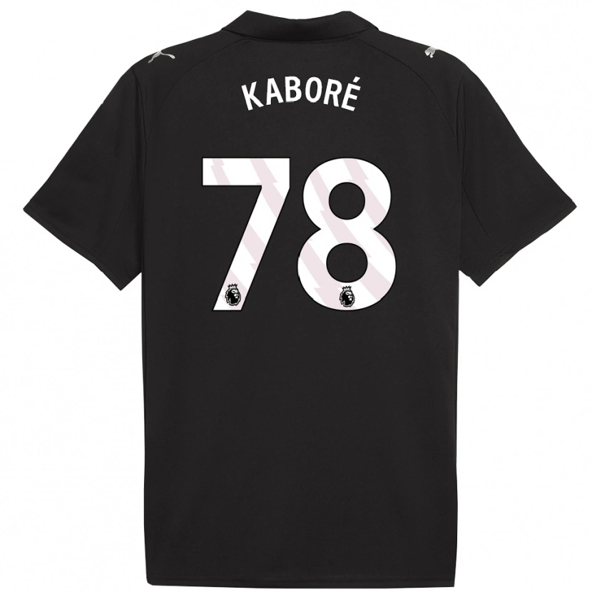 Danxen Män Issa Kaboré #78 Svart Vit Bortatröja Matchtröjor 2025/26 Tröjor T-Tröja