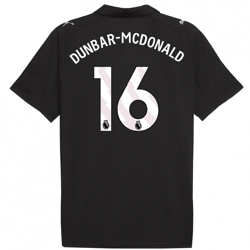 Danxen Män Christian Dunbar-Mcdonald #16 Svart Vit Bortatröja Matchtröjor 2025/26 Tröjor T-Tröja