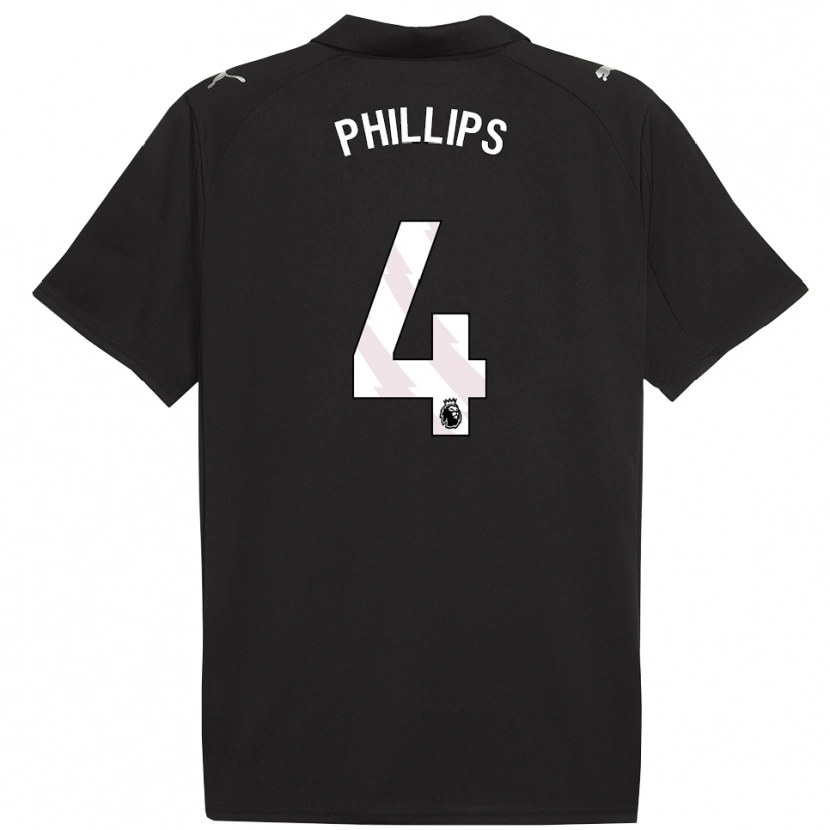 Danxen Män Kalvin Phillips #4 Svart Vit Bortatröja Matchtröjor 2025/26 Tröjor T-Tröja