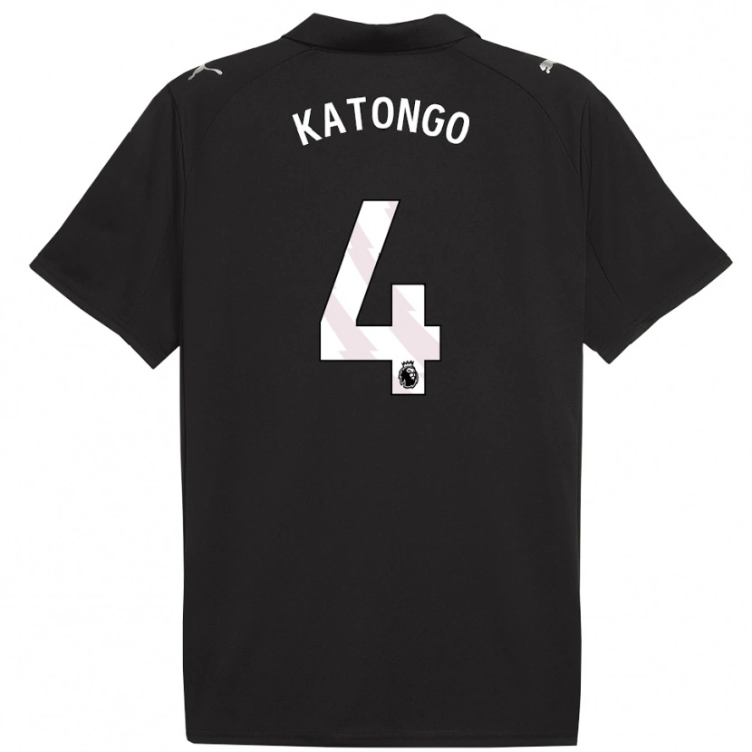 Danxen Män Jadel Katongo #4 Svart Vit Bortatröja Matchtröjor 2025/26 Tröjor T-Tröja