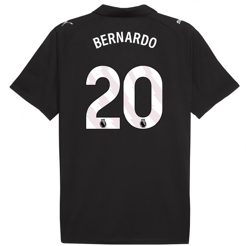 Danxen Män Bernardo Silva #20 Svart Vit Bortatröja Matchtröjor 2025/26 Tröjor T-Tröja