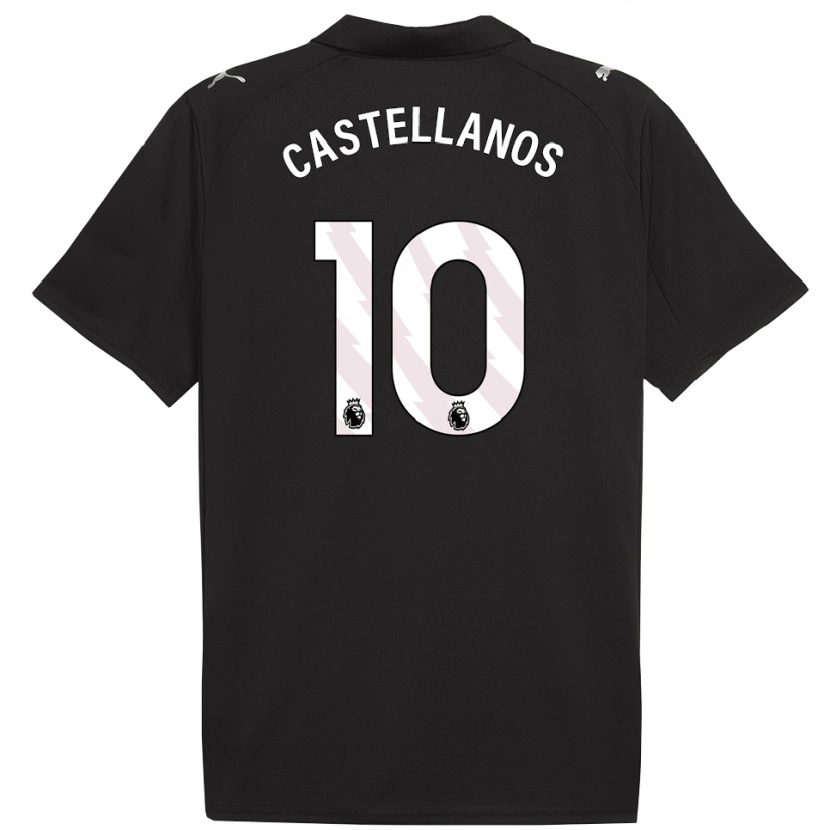 Danxen Män Deyna Castellanos #10 Svart Vit Bortatröja Matchtröjor 2025/26 Tröjor T-Tröja