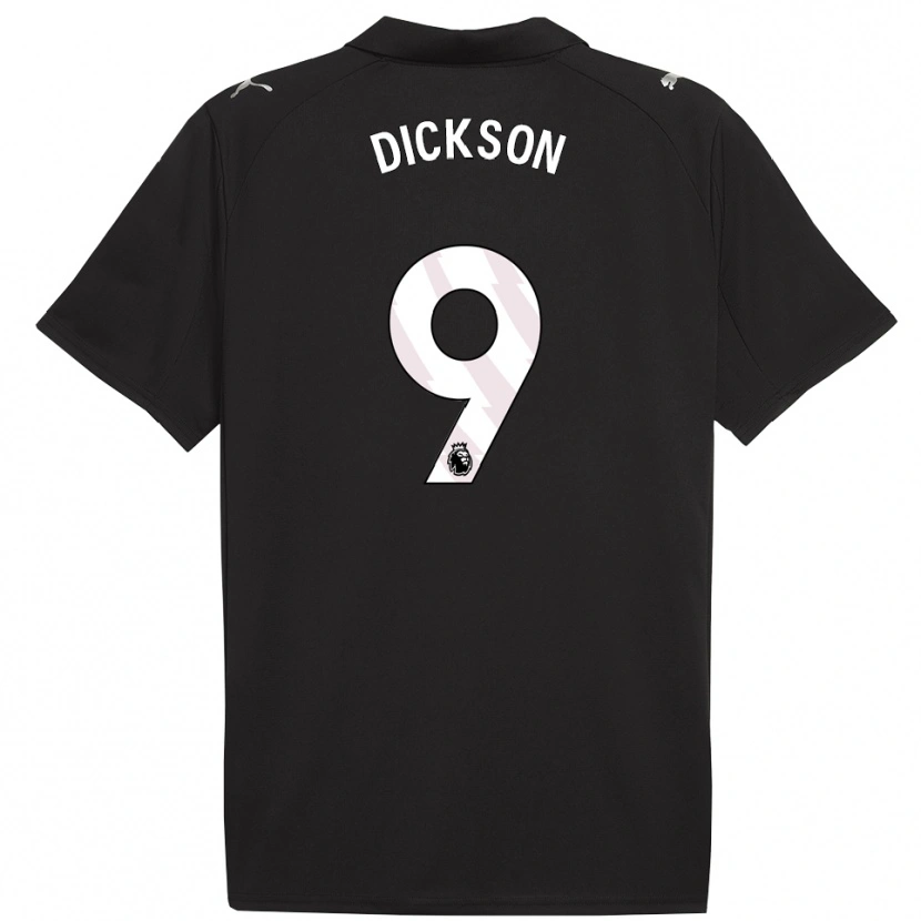 Danxen Män Will Dickson #9 Svart Vit Bortatröja Matchtröjor 2025/26 Tröjor T-Tröja