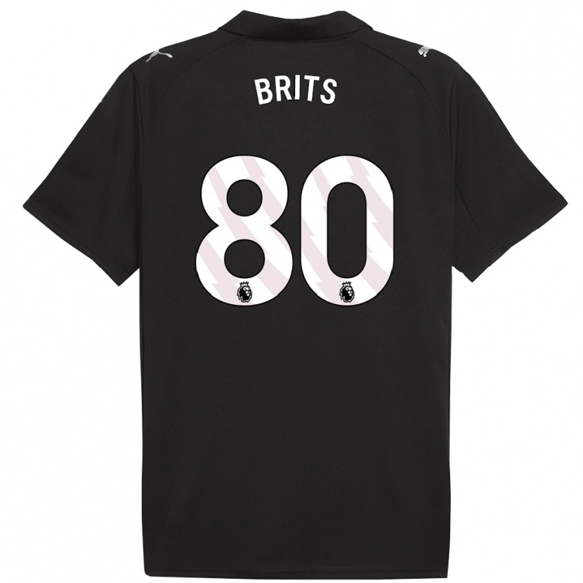Danxen Män Spike Brits #80 Svart Vit Bortatröja Matchtröjor 2025/26 Tröjor T-Tröja