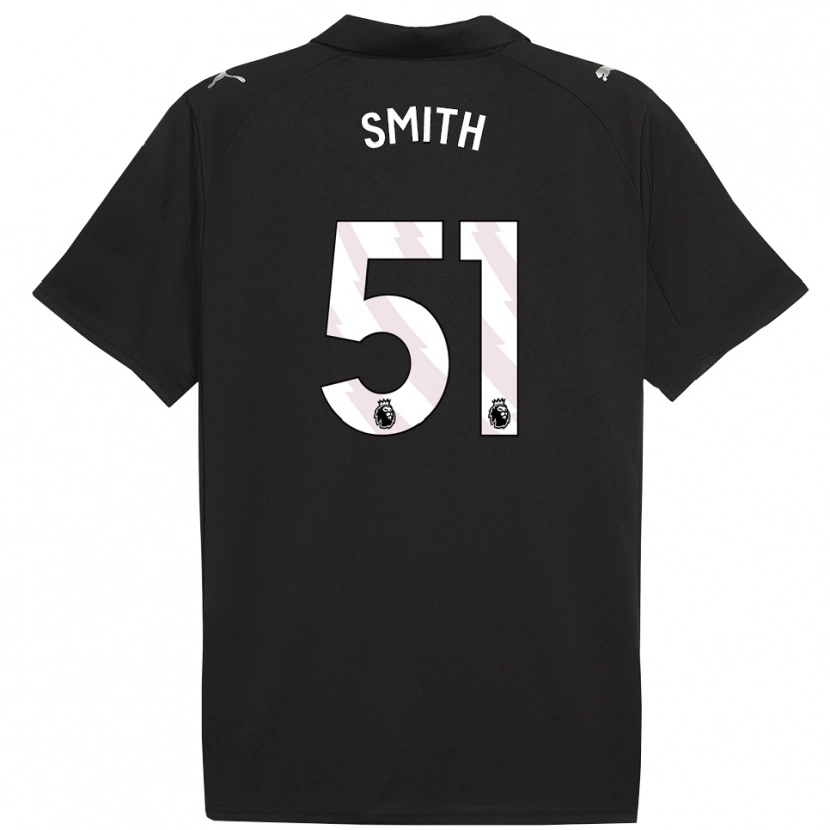 Danxen Män Isaac Smith #51 Svart Vit Bortatröja Matchtröjor 2025/26 Tröjor T-Tröja