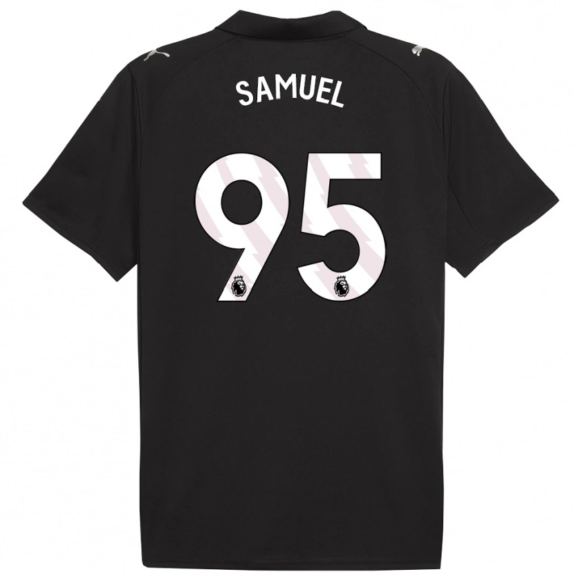 Danxen Män Lakyle Samuel #95 Svart Vit Bortatröja Matchtröjor 2025/26 Tröjor T-Tröja