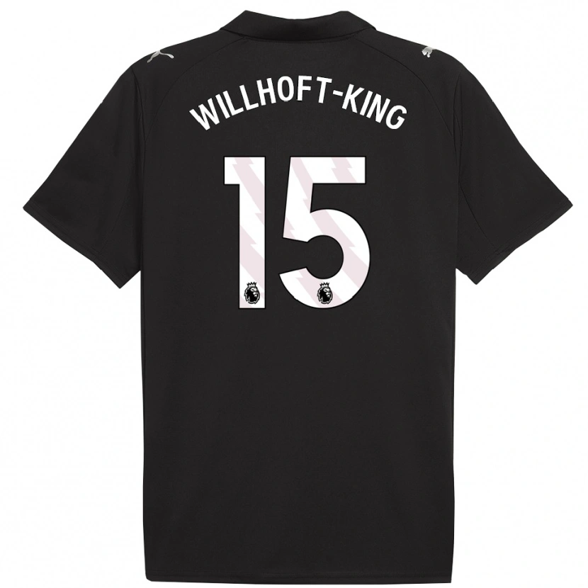 Danxen Män Han Willhoft-King #15 Svart Vit Bortatröja Matchtröjor 2025/26 Tröjor T-Tröja