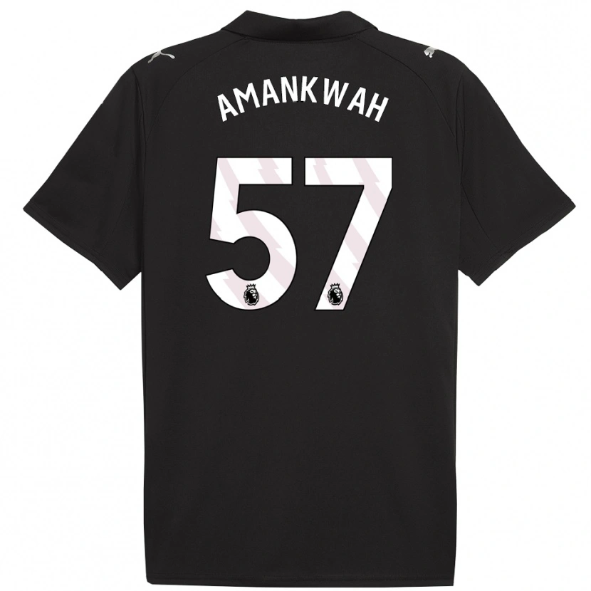 Danxen Män Yeboah Amankwah #57 Svart Vit Bortatröja Matchtröjor 2025/26 Tröjor T-Tröja