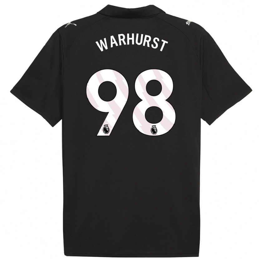 Danxen Män Matty Warhurst #98 Svart Vit Bortatröja Matchtröjor 2025/26 Tröjor T-Tröja