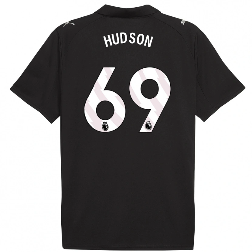 Danxen Män Max Hudson #69 Svart Vit Bortatröja Matchtröjor 2025/26 Tröjor T-Tröja