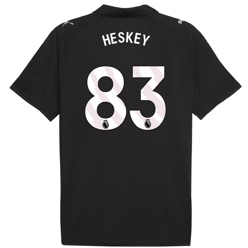 Danxen Män Reigan Heskey #83 Svart Vit Bortatröja Matchtröjor 2025/26 Tröjor T-Tröja