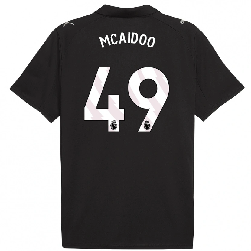 Danxen Män Ryan Mcaidoo #49 Svart Vit Bortatröja Matchtröjor 2025/26 Tröjor T-Tröja