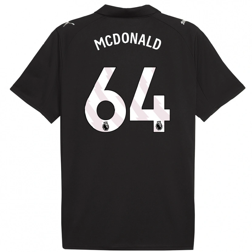 Danxen Män Rowan Mcdonald #64 Svart Vit Bortatröja Matchtröjor 2025/26 Tröjor T-Tröja