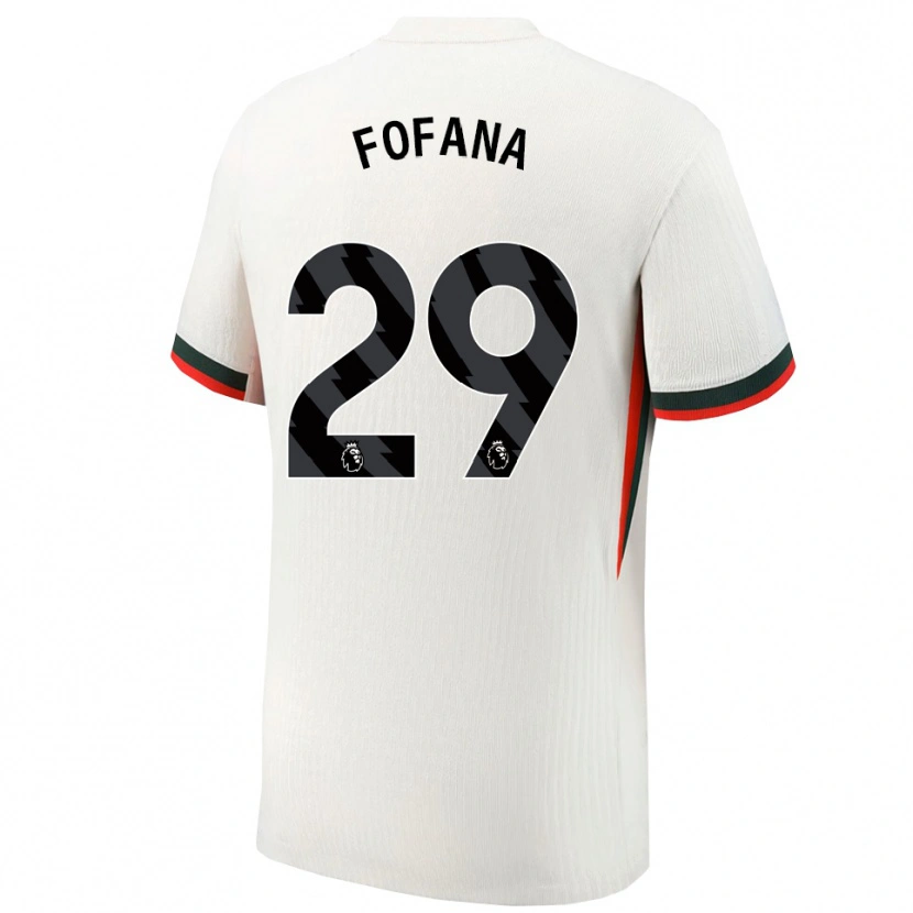 Danxen Män Wesley Fofana #29 Vit Grön Bortatröja Matchtröjor 2025/26 Tröjor T-Tröja