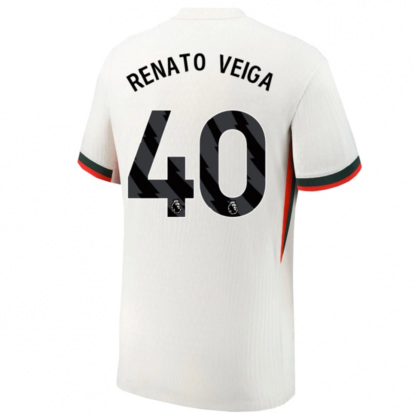 Danxen Män Renato Veiga #40 Vit Grön Bortatröja Matchtröjor 2025/26 Tröjor T-Tröja