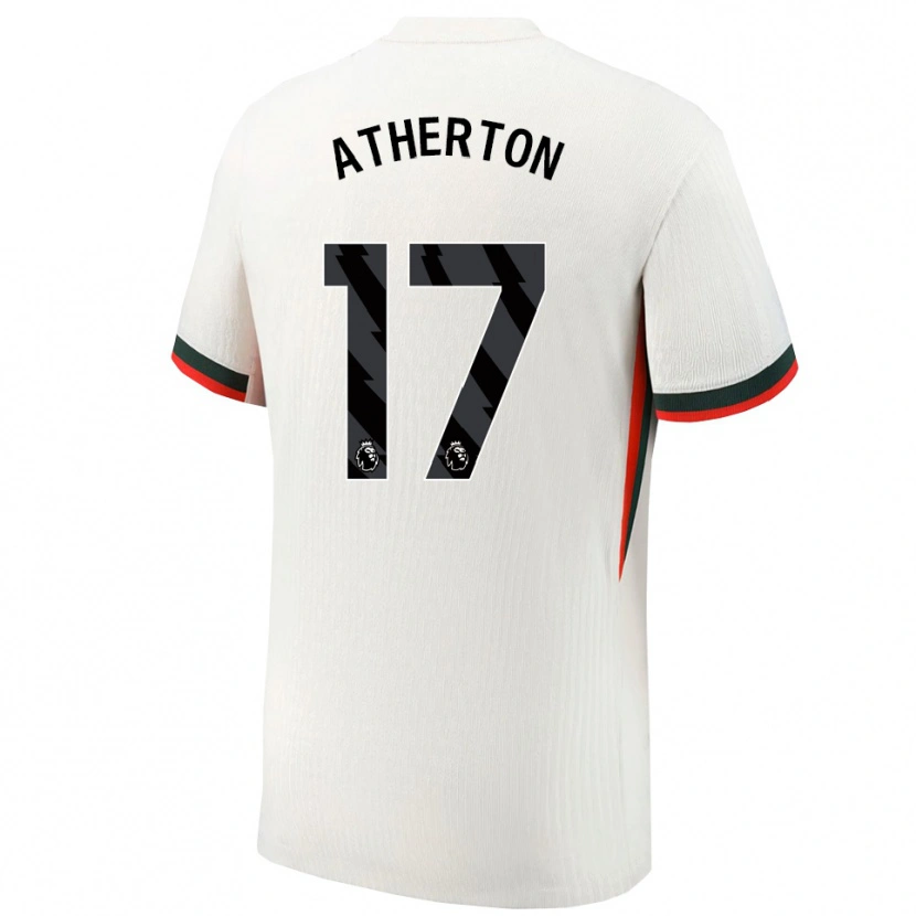 Danxen Män Chris Atherton #17 Vit Grön Bortatröja Matchtröjor 2025/26 Tröjor T-Tröja
