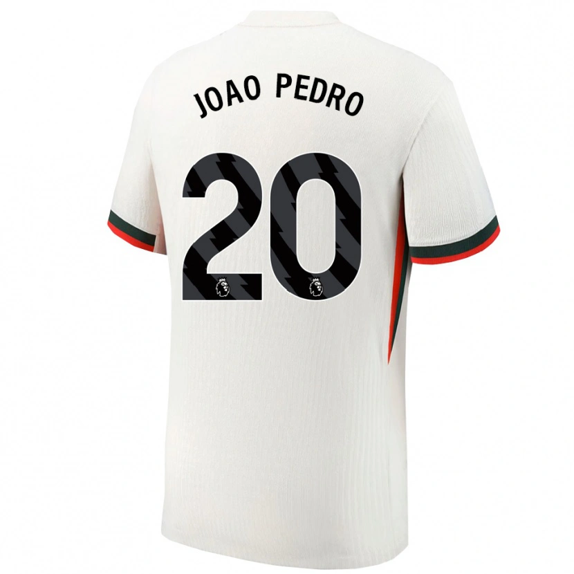 Danxen Män João Pedro #20 Vit Grön Bortatröja Matchtröjor 2025/26 Tröjor T-Tröja