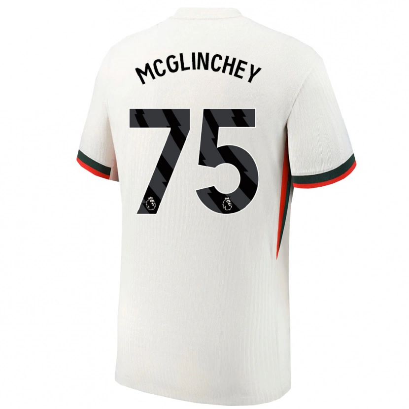 Danxen Män Harry Mcglinchey #75 Vit Grön Bortatröja Matchtröjor 2025/26 Tröjor T-Tröja