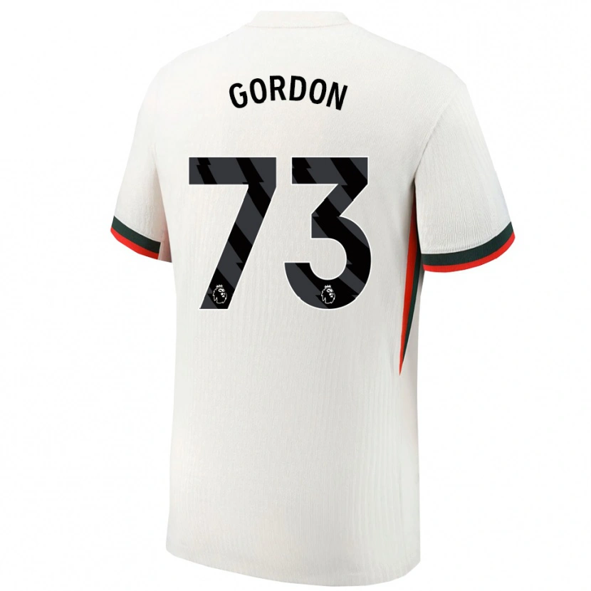 Danxen Män Sol Gordon #73 Vit Grön Bortatröja Matchtröjor 2025/26 Tröjor T-Tröja
