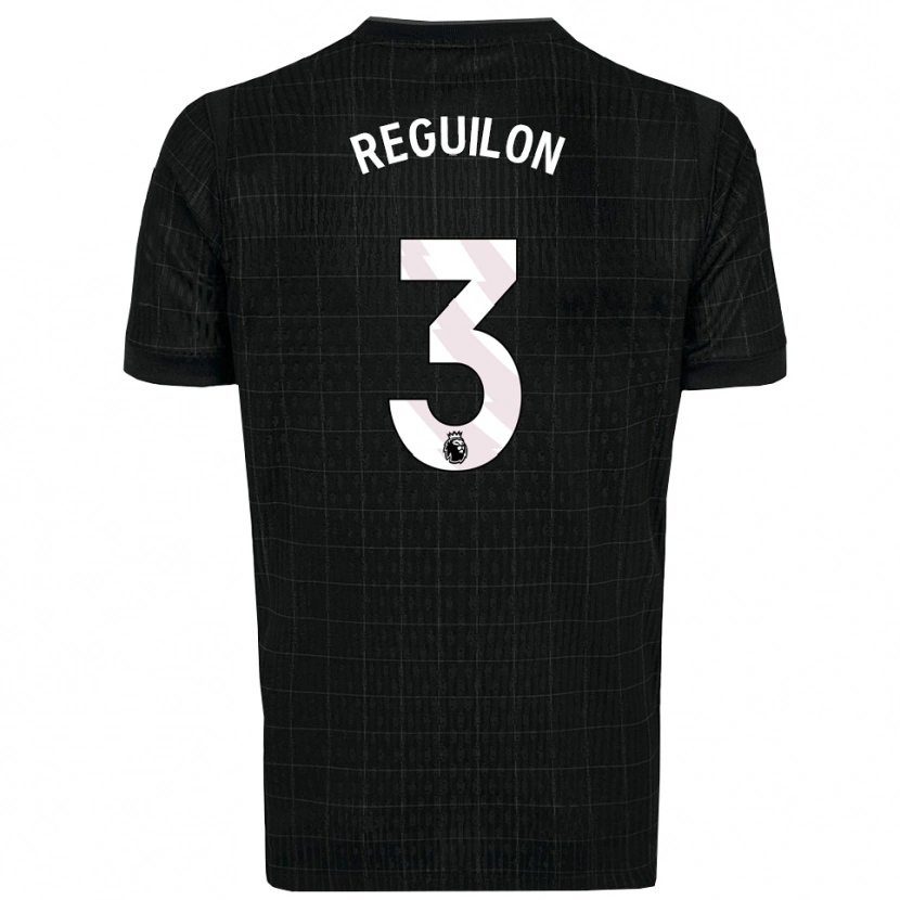 Danxen Män Sergio Reguilon #3 Svart Grå Bortatröja Matchtröjor 2025/26 Tröjor T-Tröja