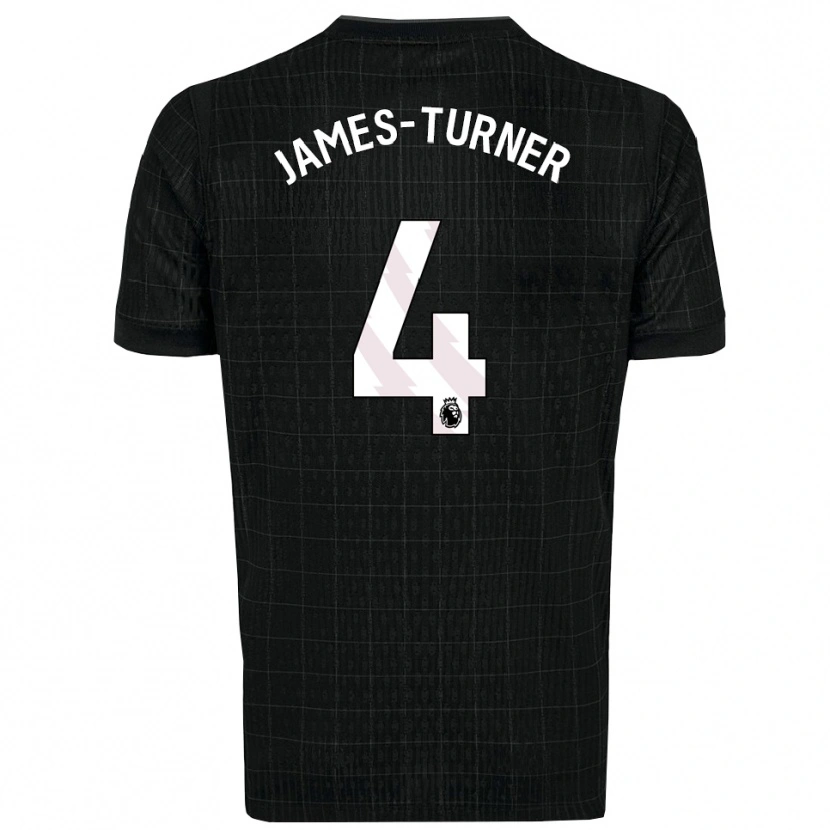 Danxen Män Amy James-Turner #4 Svart Grå Bortatröja Matchtröjor 2025/26 Tröjor T-Tröja