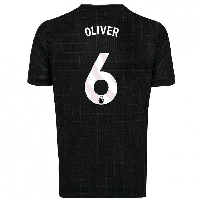 Danxen Män Dexter Oliver #6 Svart Grå Bortatröja Matchtröjor 2025/26 Tröjor T-Tröja
