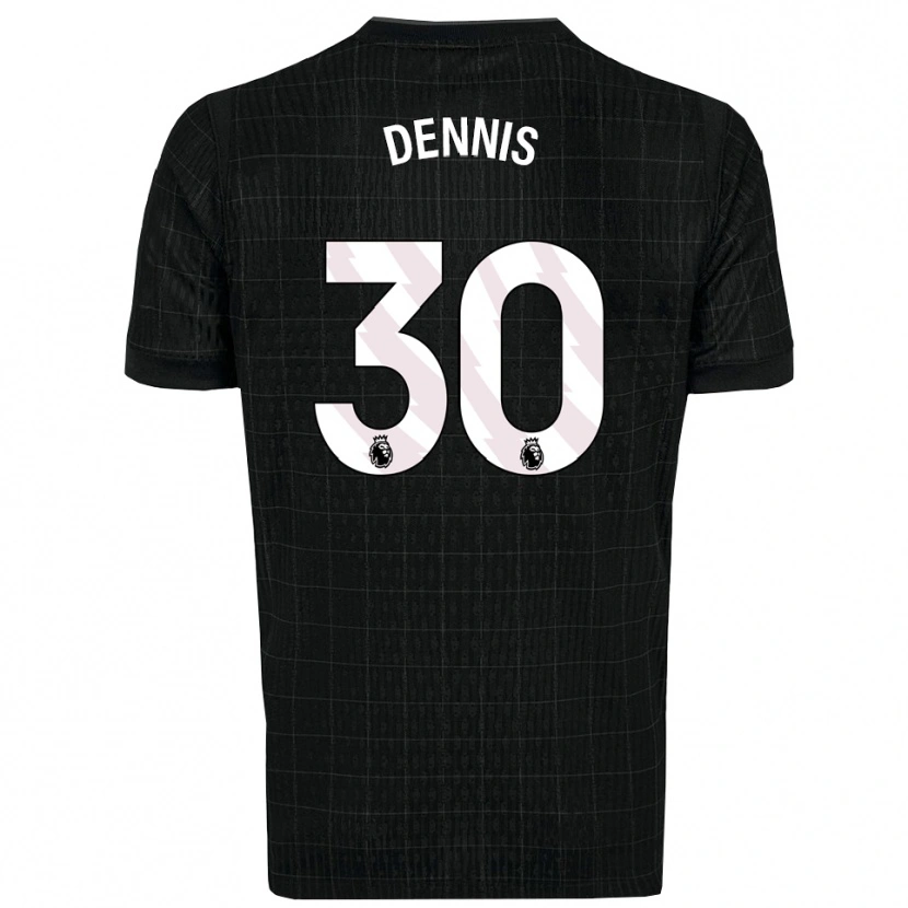 Danxen Män Araya Dennis #30 Svart Grå Bortatröja Matchtröjor 2025/26 Tröjor T-Tröja